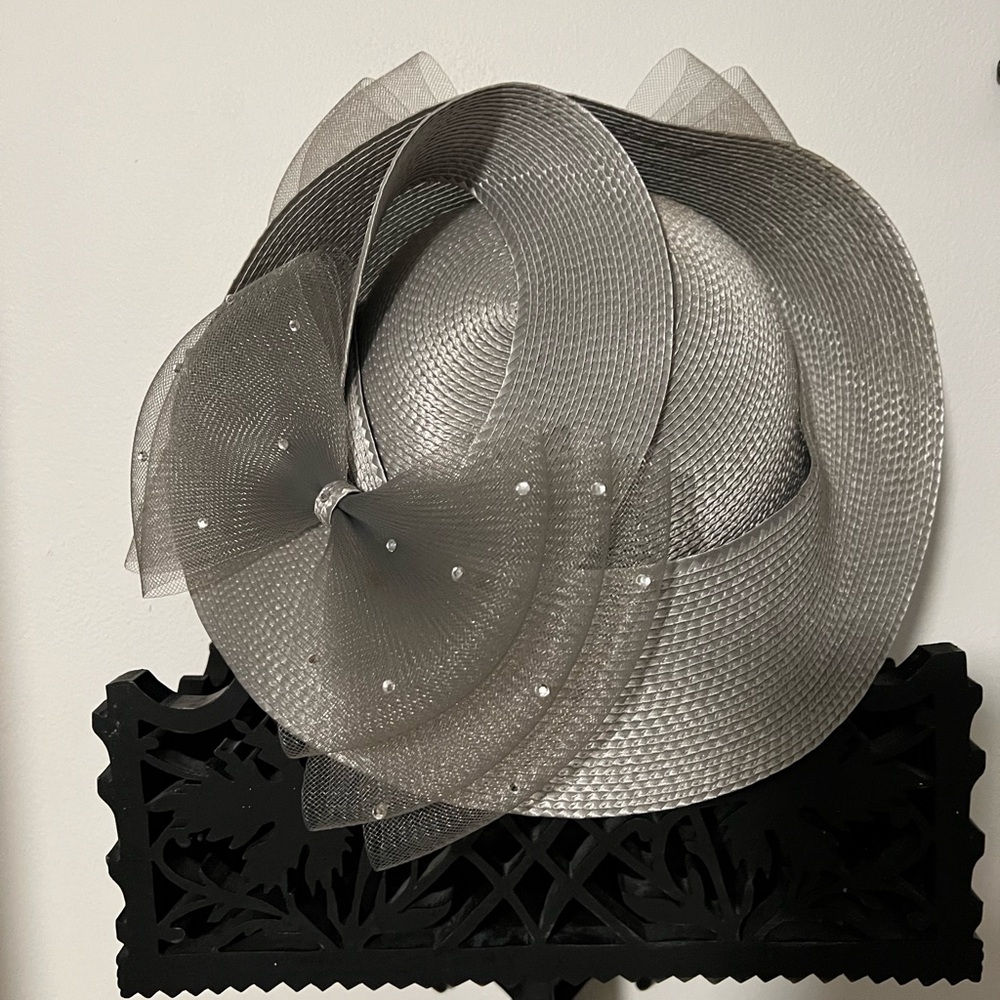 Gray Church Derby Hat Wedding Made USA  Ann Marie